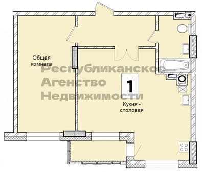 Продажа однокомнатной квартиры, 62.54 м², этаж 6 из 16. Фото 2