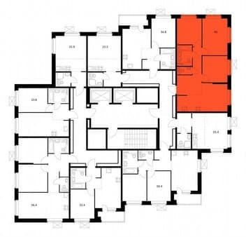 Продажа трехкомнатной квартиры, 65 м², этаж 12 из 17. Фото 1