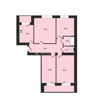 Продам четырехкомнатную квартиру, 78 м², этаж 8 из 9. Фото 5
