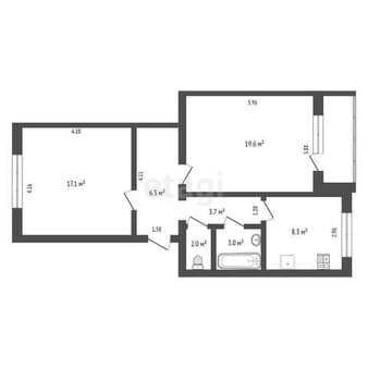 Продажа двухкомнатной квартиры, 60.2 м², этаж 2 из 3. Фото 8