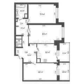 Купить трехкомнатную квартиру, 125.5 м², этаж 2 из 3. Фото 3