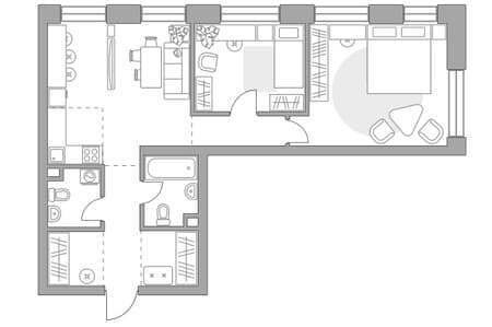 Продаем трехкомнатную квартиру, 71.59 м², 7 мин. до метро пешком, этаж 14 из 28. Фото 1