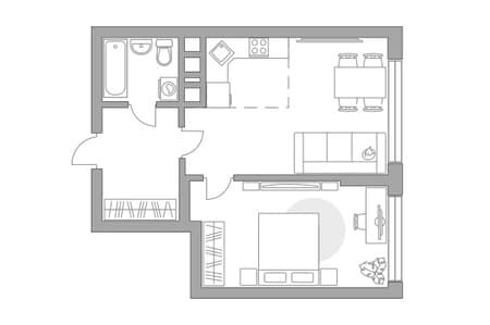 Купить двухкомнатную квартиру, 47.2 м², этаж 22 из 23. Фото 1
