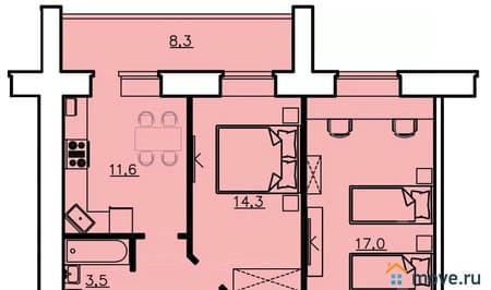 Продаю двухкомнатную квартиру, 31.3 м², этаж 3 из 9. Фото 1