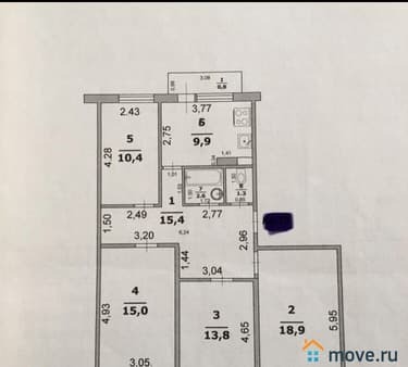 Продам четырехкомнатную квартиру, 87.3 м², этаж 5 из 5. Фото 1