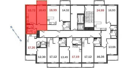 Продам однокомнатную квартиру, 44.5 м², этаж 1 из 12. Фото 1