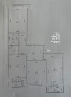 Продать трехкомнатную квартиру, 68.7 м², этаж 3 из 3. Фото 3