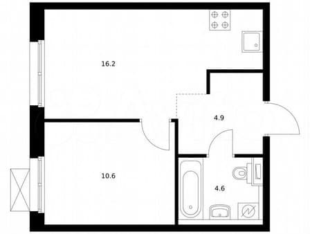 Продаем однокомнатную квартиру, 36.3 м², этаж 5 из 17. Фото 1