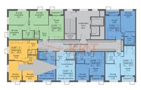 Объявление о продаже однокомнатной квартиры, 23.5 м², этаж 3 из 17. Фото 11
