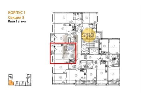 Продается однокомнатная квартира, 37.33 м², этаж 2 из 9. Фото 10