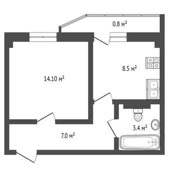 Продается однокомнатная квартира, 33.8 м², этаж 2 из 6. Фото 9