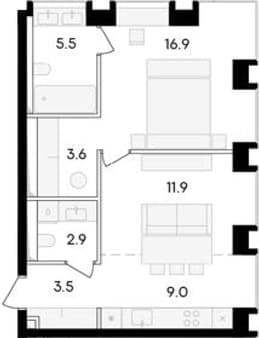 Продажа однокомнатной квартиры, 53.3 м², 10 мин. до метро пешком, этаж 14 из 23. Фото 1