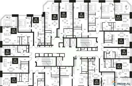 Продаем однокомнатные апартаменты, 36 м², 6 мин. до метро пешком, этаж 14 из 16. Фото 2