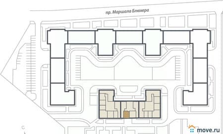 Продам однокомнатную квартиру, 39.09 м², 5 мин. до метро на транспорте, этаж 4 из 17. Фото 2