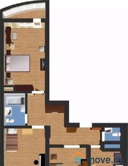 Продажа трехкомнатной квартиры, 89.5 м², этаж 13 из 16. Фото 1