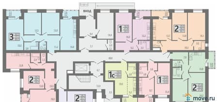 Продаю трехкомнатную квартиру, 80.2 м², этаж 6 из 9. Фото 1