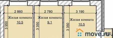 Продается трехкомнатная квартира, 49.1 м², этаж 15 из 16. Фото 1