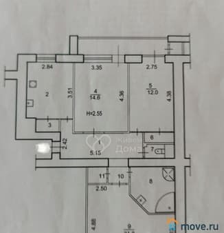 3-комн. квартира, 79.4 м²