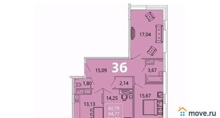 Продам трехкомнатную квартиру, 86.75 м², этаж 6 из 16. Фото 1