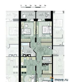 Объявление о продаже трехкомнатной квартиры, 88.72 м², этаж 8 из 17. Фото 1