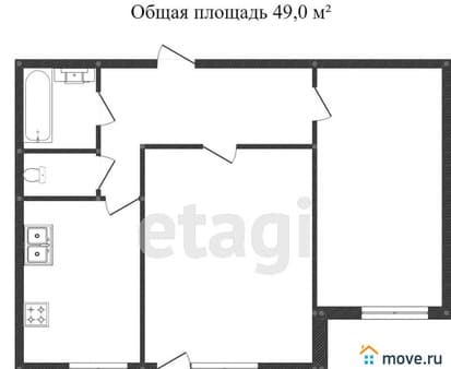 2-комн. квартира, 47 м²