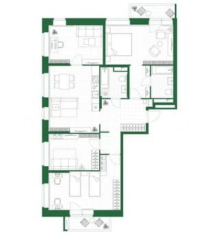 Продажа четырехкомнатной квартиры, 108.2 м², этаж 3 из 23. Фото 4