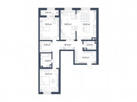 Продать трехкомнатную квартиру, 135.5 м², этаж 8 из 11. Фото 1