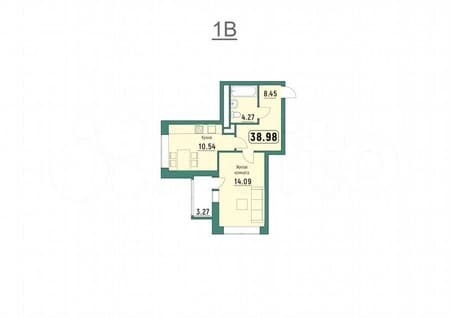 Купить однокомнатную квартиру, 39 м², этаж 5 из 24. Фото 7