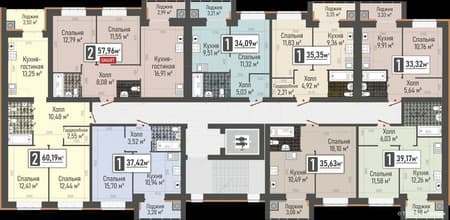 Продажа однокомнатной квартиры, 34.1 м², этаж 2 из 10. Фото 7