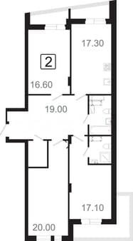 Продаем четырехкомнатную квартиру, 106.5 м², этаж 20 из 21. Фото 3
