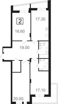 Продаем четырехкомнатную квартиру, 104.9 м², этаж 18 из 21. Фото 7