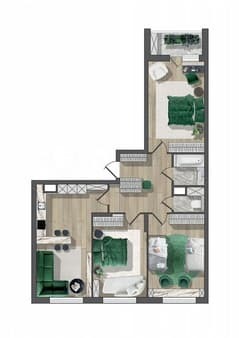 Продается трехкомнатная квартира, 98.3 м², этаж 8 из 17. Фото 2