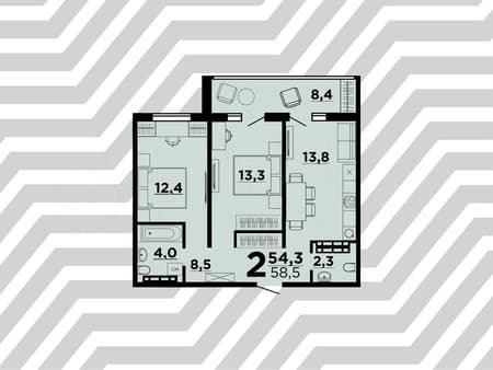 Объявление о продаже двухкомнатной квартиры, 58.5 м², этаж 2 из 9. Фото 1