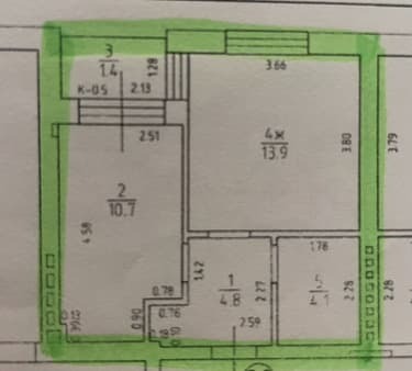 Продам однокомнатную квартиру, 53 м², этаж 4 из 5. Фото 2
