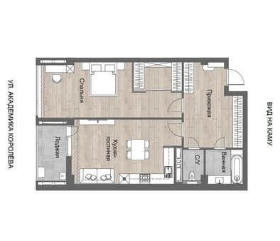 Купить двухкомнатную квартиру, 76.4 м², этаж 6 из 21. Фото 1