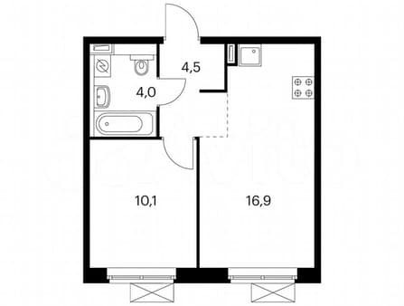 Продаю однокомнатную квартиру, 35.5 м², этаж 10 из 25. Фото 1
